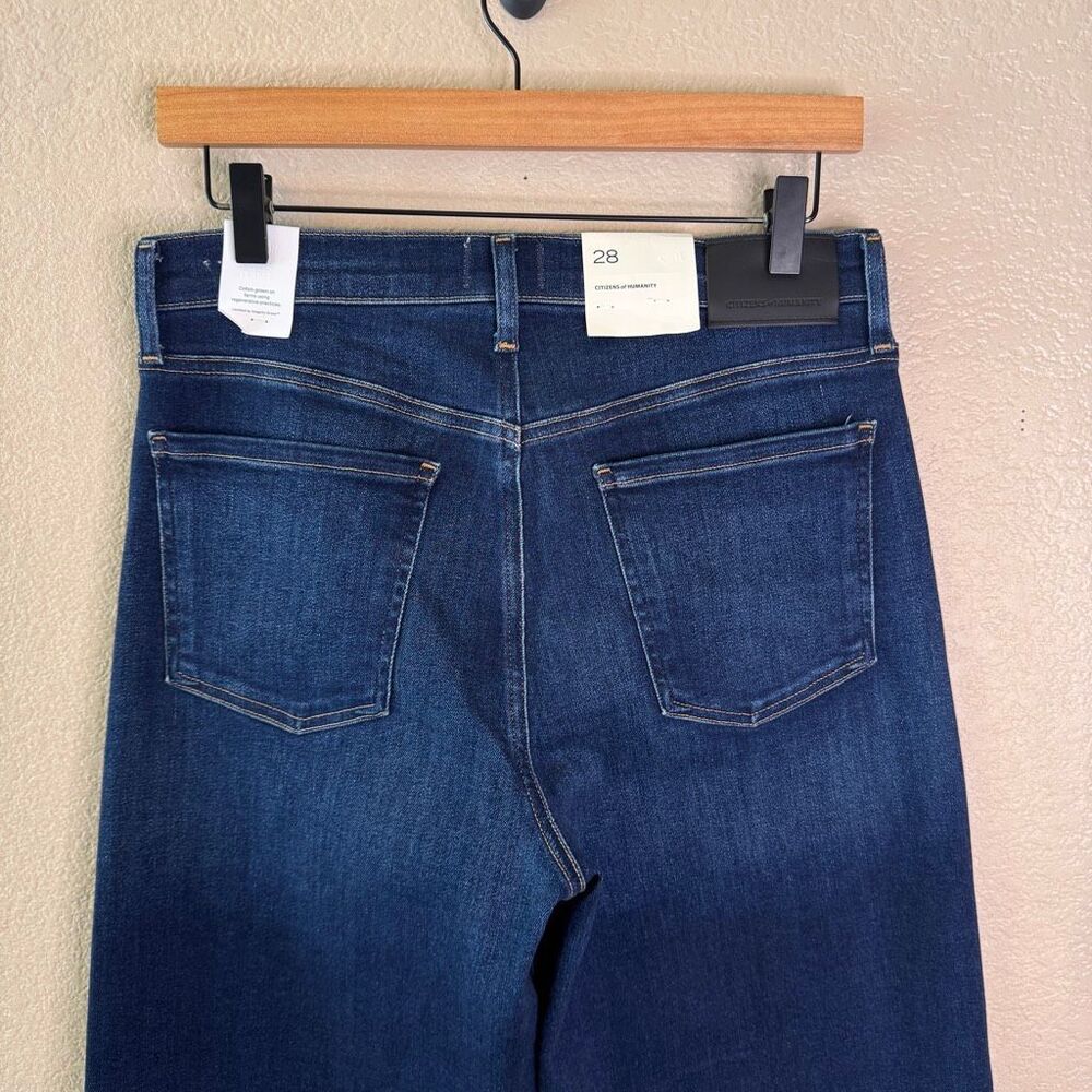 NEW Citizens of Humanity Lyra Long Wide Jeans Womens 28 Masha Blue Denim Stretch - Picture 7 of 16